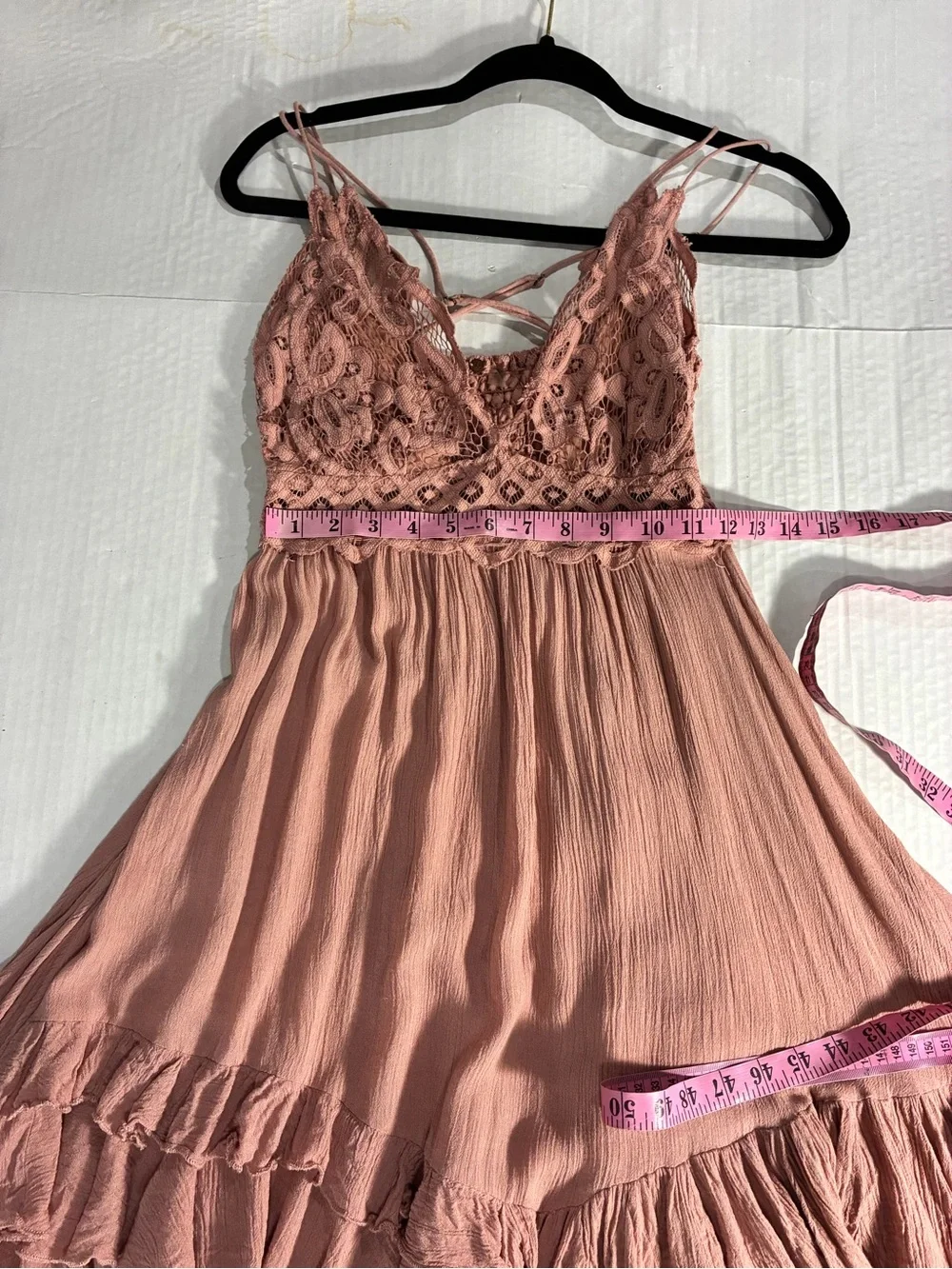 FREE PEOPLE RUFFLED ADELLA SLIP DRESS